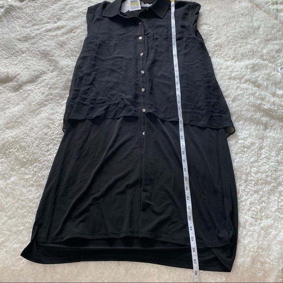 NWT Calvin Klein Double Layer Black Dress Size M - Picture 7 of 8